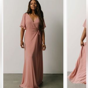 Baltic Born Ivy Maxi Wrap Dress, Blush, Size XXL